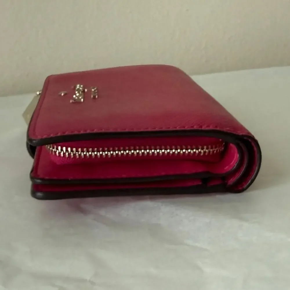 Kate Spade Staci Medium Compact Bifold Wallet in Pink Ruby